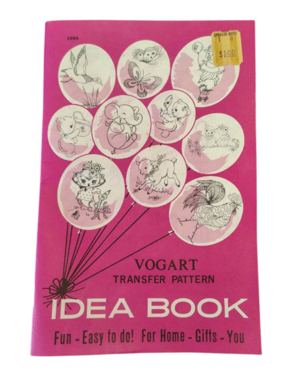 Vintage Vogart Transfer Pattern Idea Book Flower Floral Transfers NEW Unused
